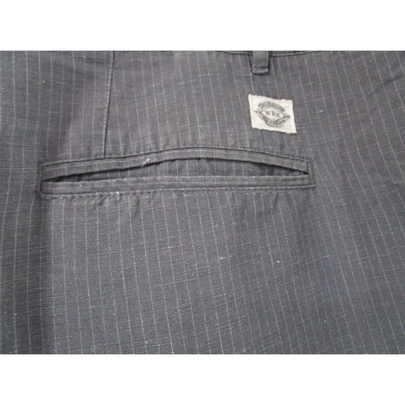 WRK Materials Co Mens Upscale Gray Stripe Linen Blend Shorts 40 EUC - Picture 2 of 15